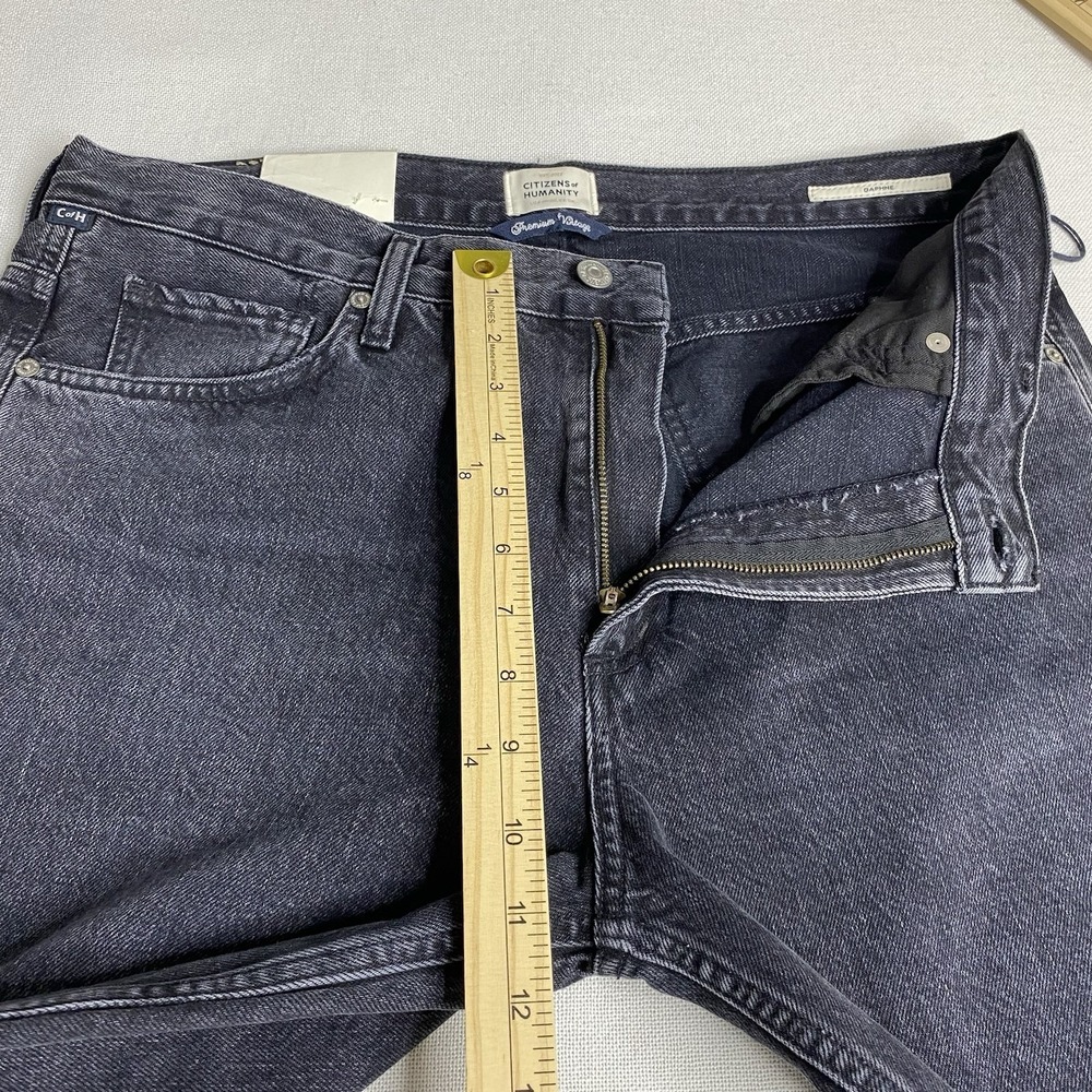 Citizens of Humanity Daphne High Rise Straight Stovepipe Leg Jeans Sz 31 Black - Picture 8 of 15